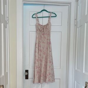 Pink Floral Dress with Adjustable Straps